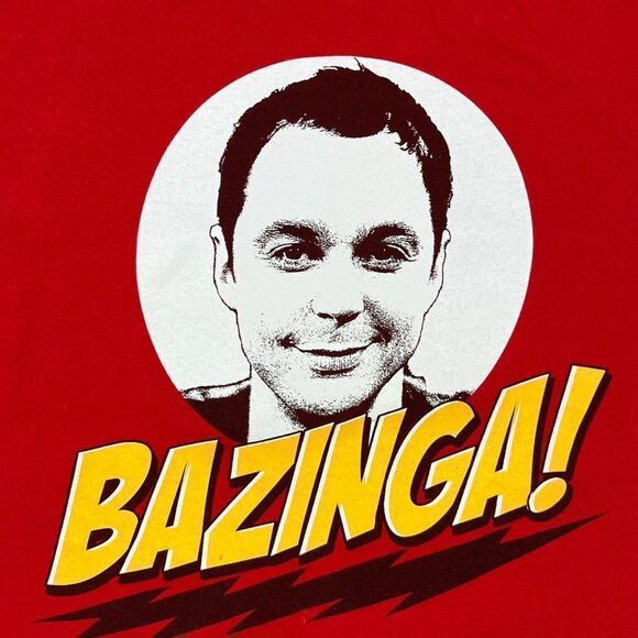 Big Bang Theory Mens T-Shirt - Bazinga! Sheldon Sz Large Ripple Junction - Picture 3 of 9